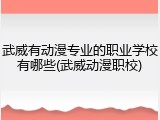 武威有动漫专业的职业学校有哪些(武威动漫职校)