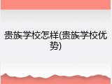 贵族学校怎样(贵族学校优势)