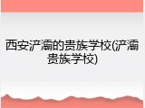 西安浐灞的贵族学校(浐灞贵族学校)