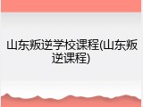 山东叛逆学校课程(山东叛逆课程)