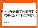 叛逆少年教育学校推荐职校吗(叛逆少年职校推荐)