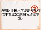 迪庆职业技术学院动漫制作技术专业(迪庆职院动漫专业)