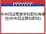 中央司法警察学校职校有哪些(中央司法警校职校)
