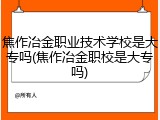 焦作冶金职业技术学校是大专吗(焦作冶金职校是大专吗)