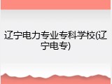 辽宁电力专业专科学校(辽宁电专)