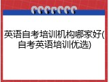 英语自考培训机构哪家好(自考英语培训优选)