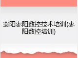 襄阳枣阳数控技术培训(枣阳数控培训)