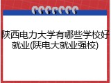 陕西电力大学有哪些学校好就业(陕电大就业强校)