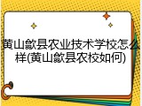 黄山歙县农业技术学校怎么样(黄山歙县农校如何)