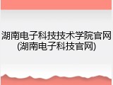 湖南电子科技技术学院官网(湖南电子科技官网)