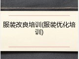 服装改良培训(服装优化培训)