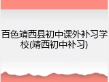 百色靖西县初中课外补习学校(靖西初中补习)