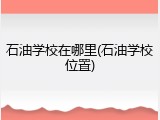 石油学校在哪里(石油学校位置)