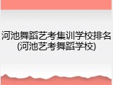 河池舞蹈艺考集训学校排名(河池艺考舞蹈学校)