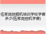 伍家岗挖掘机培训学校学费多少(伍家岗挖机学费)