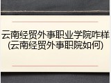 云南经贸外事职业学院咋样(云南经贸外事职院如何)