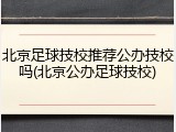 北京足球技校推荐公办技校吗(北京公办足球技校)