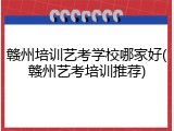 赣州培训艺考学校哪家好(赣州艺考培训推荐)