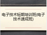电子技术短期培训班(电子技术速成班)