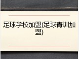 足球学校加盟(足球青训加盟)