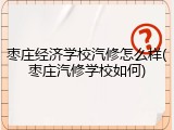 枣庄经济学校汽修怎么样(枣庄汽修学校如何)