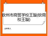钦州市商贸学校王璇(钦商校王璇)