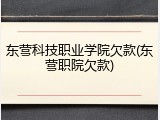 东营科技职业学院欠款(东营职院欠款)