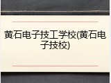 黄石电子技工学校(黄石电子技校)