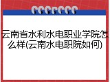 云南省水利水电职业学院怎么样(云南水电职院如何)