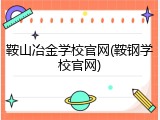 鞍山冶金学校官网(鞍钢学校官网)