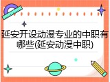 延安开设动漫专业的中职有哪些(延安动漫中职)