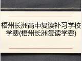 梧州长洲高中复读补习学校学费(梧州长洲复读学费)