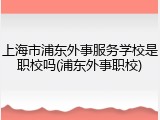 上海市浦东外事服务学校是职校吗(浦东外事职校)