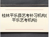 桂林平乐县艺考补习机构(平乐艺考机构)