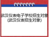武汉仪表电子学校招生对象(武汉仪表招生对象)