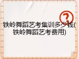 铁岭舞蹈艺考集训多少钱(铁岭舞蹈艺考费用)