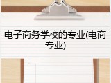 电子商务学校的专业(电商专业)