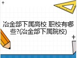 冶金部下属高校 职校有哪些?(冶金部下属院校)