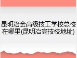 昆明冶金高级技工学校总校在哪里(昆明冶高技校地址)