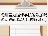 梅州富力足球学校解散了吗最近(梅州富力足校解散？)