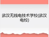 武汉无线电技术学校(武汉电校)