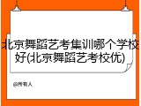 北京舞蹈艺考集训哪个学校好(北京舞蹈艺考校优)