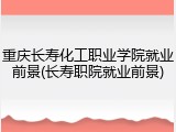 重庆长寿化工职业学院就业前景(长寿职院就业前景)