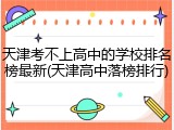 天津考不上高中的学校排名榜最新(天津高中落榜排行)