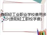 贵阳轻工业职业学校费用多少(贵阳轻工职校学费)