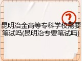 昆明冶金高等专科学校需要笔试吗(昆明冶专要笔试吗)