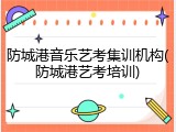 防城港音乐艺考集训机构(防城港艺考培训)