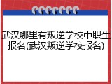 武汉哪里有叛逆学校中职生报名(武汉叛逆学校报名)