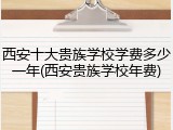 西安十大贵族学校学费多少一年(西安贵族学校年费)