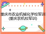 重庆市农业机械化学校军训(重庆农机校军训)